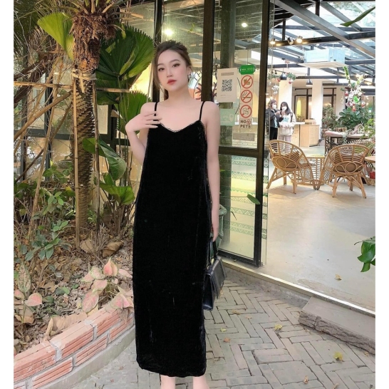 Váy nhung 4 màu thumb