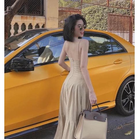 Váy đũi cutout ngực 2 màu thumb