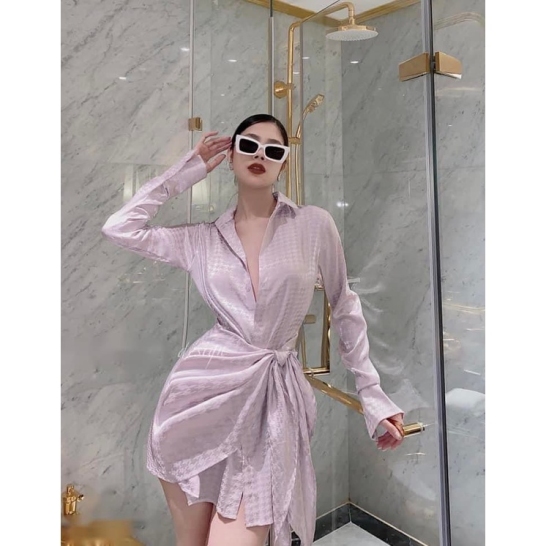 Váy sơ mi vạt 2 màu thumb