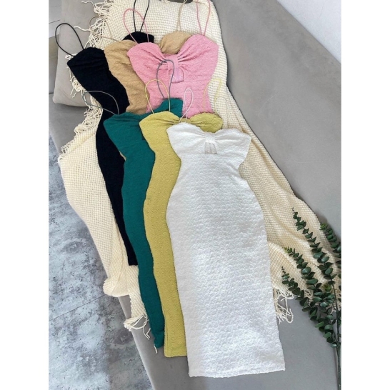 Váy xốp khoét nơ 4 màu thumb