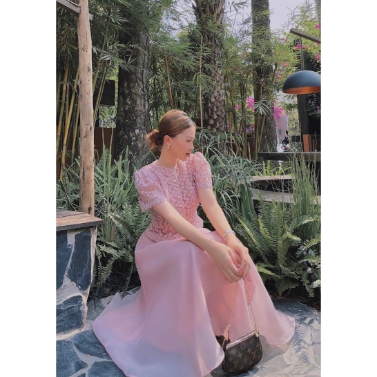 Set hồng ren cv voan thumb