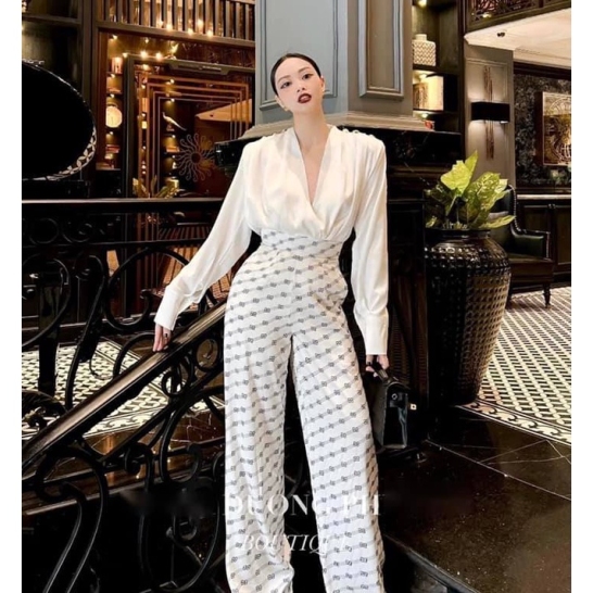 Set sơ mi + Quần suông lụa thumb