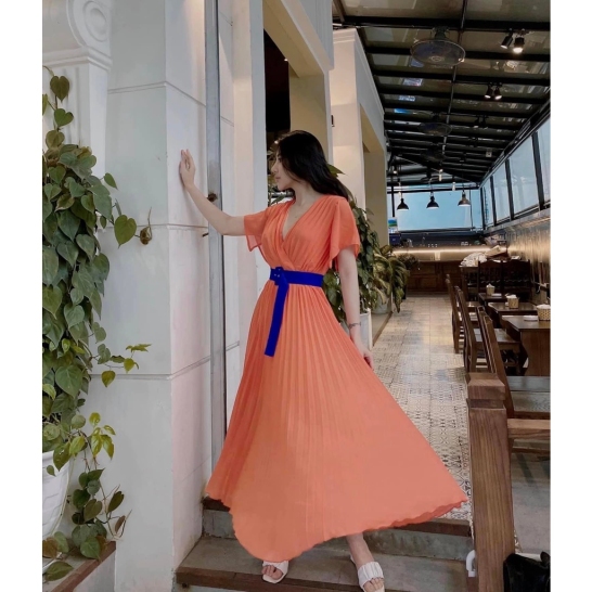 Đầm maxi xếp ly thumb