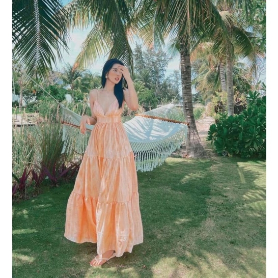 Maxi loang hở lưng 4 màu thumb