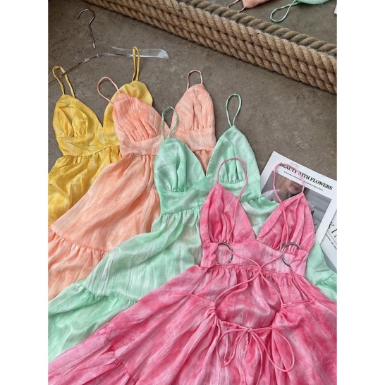 Maxi loang hở lưng 4 màu thumb