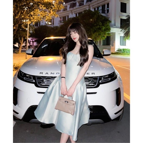 Váy tafta chiết eo 3 màu thumb