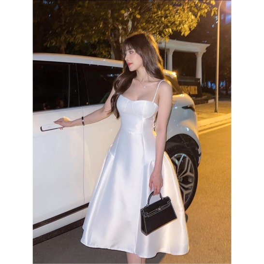 Váy tafta chiết eo 3 màu thumb