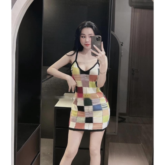 Váy len ô màu QCCC thumb