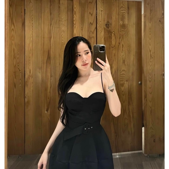 Váy 2s xốp kèm belt 2 màu thumb