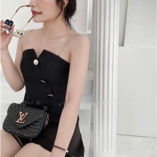 Áo xích hai màu tafta thumb