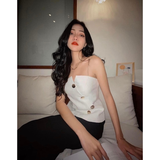 Áo xích hai màu tafta thumb