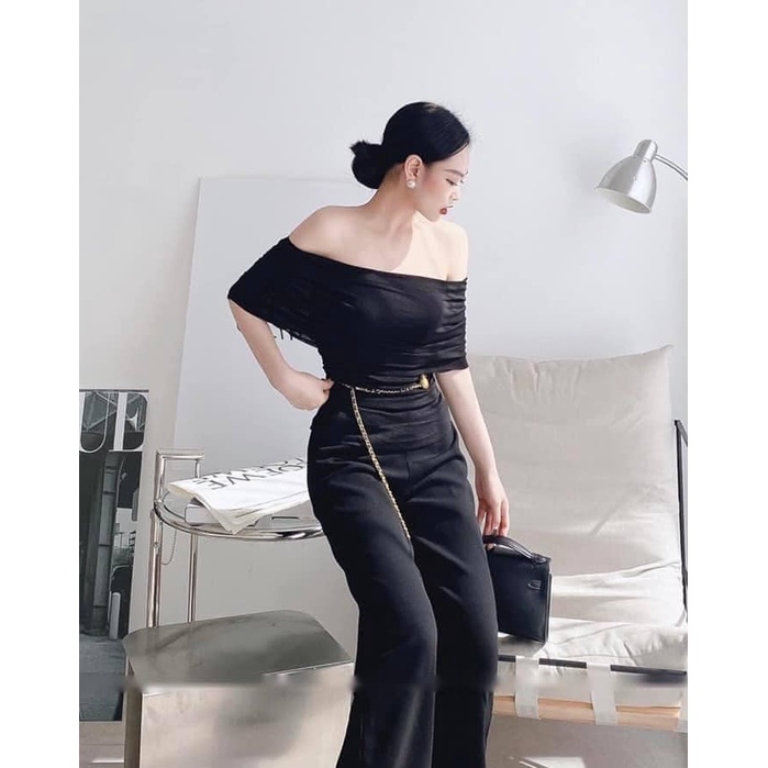 Set áo trễ vai + quần suông