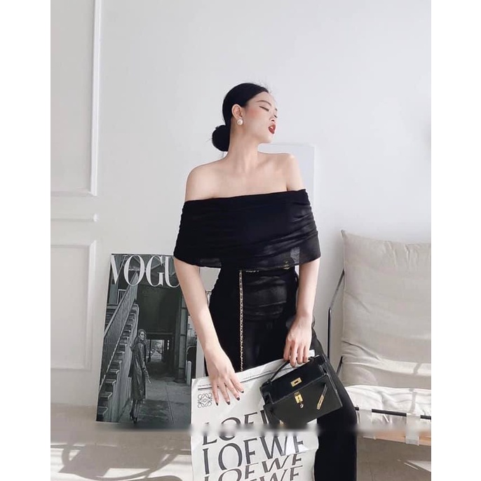 Set áo trễ vai + quần suông