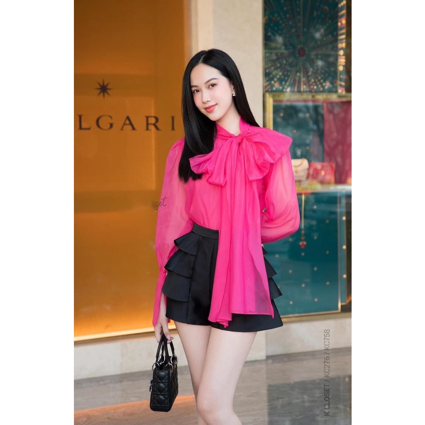 Set sơ mi buộc nơ