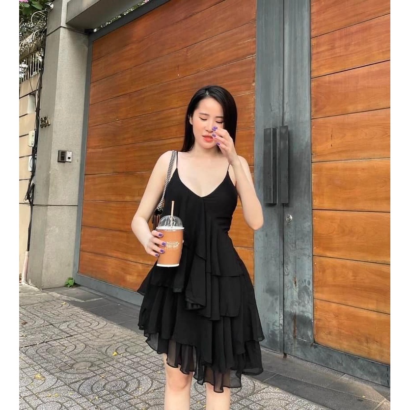 Váy bèo tầng 2s 4 màu