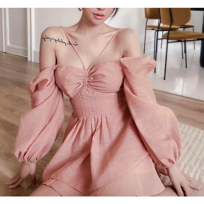 Váy tơ cước cột yếm