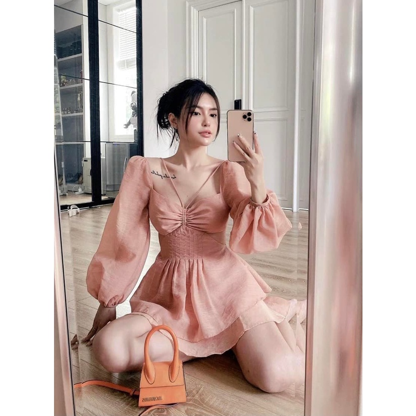 Váy tơ cước cột yếm