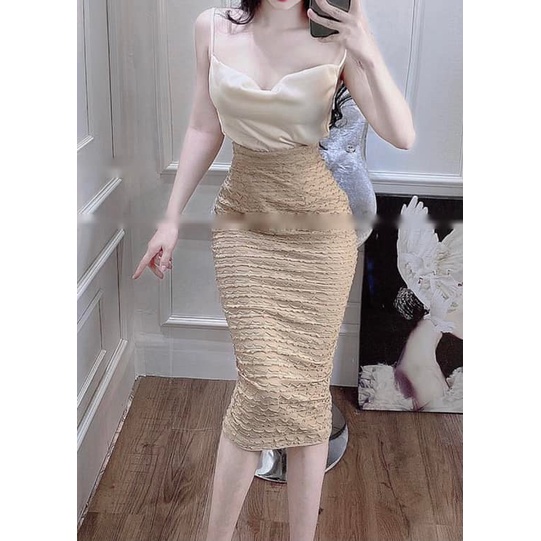 Set áo lụa + cv nhăn