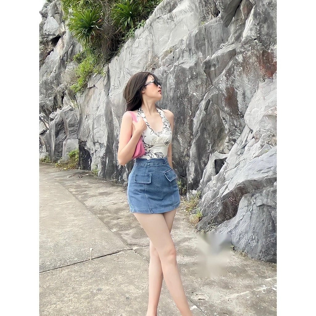 Set áo yếm cv jean