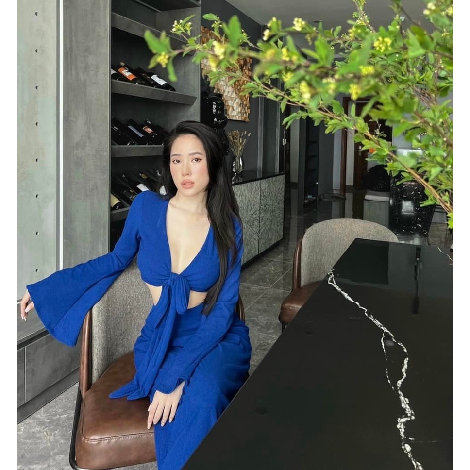 Set cột ngực tay loe 3 màu