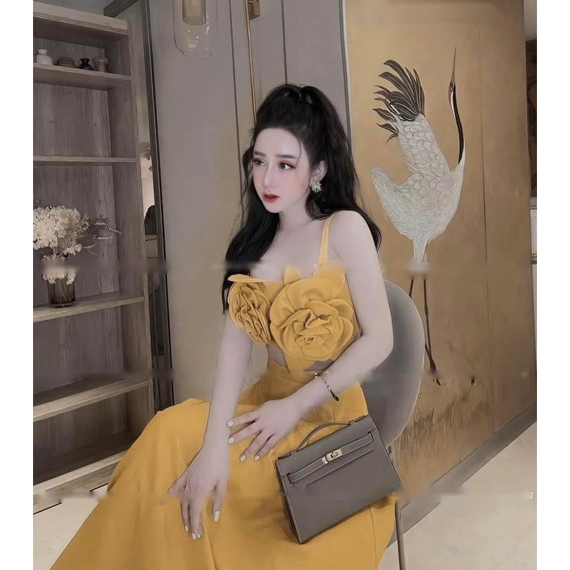 Set linen tag hoa 2 màu