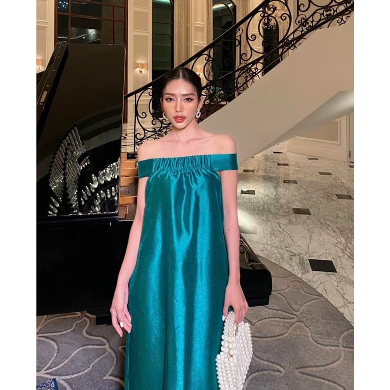 Váy tafta trễ vai 3 màu