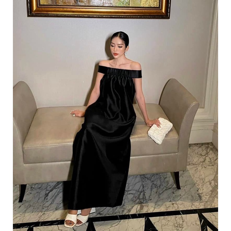 Váy tafta trễ vai 3 màu