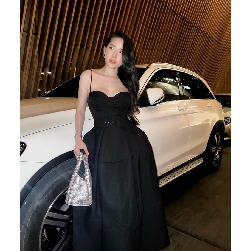 Váy 2s xốp kèm belt 2 màu