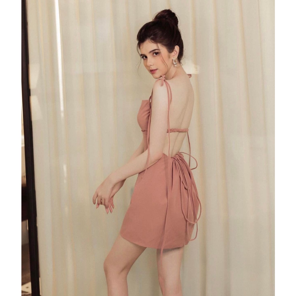 Váy 2s hở lưng 4 màu