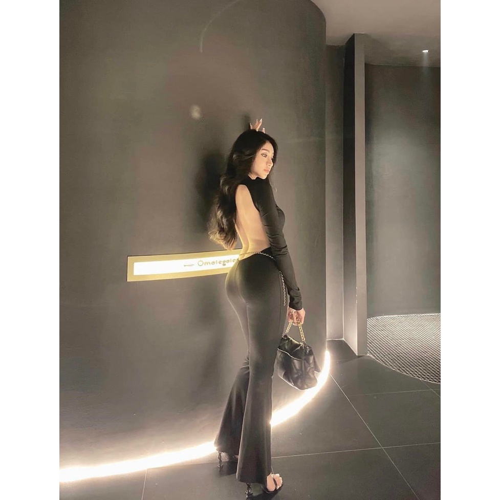 Jumpsuit body hở lưng 2 màu