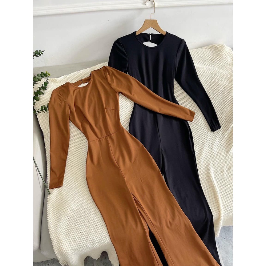 Jumpsuit body hở lưng 2 màu